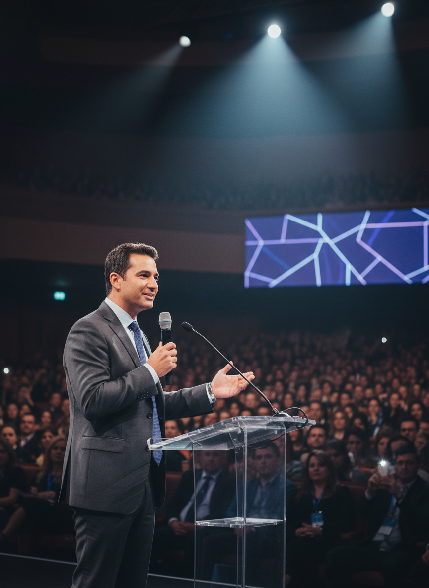 Public Speaking Photo Generator